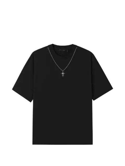 FIVE CM necklace-detail T-shirt Black 5CXTEM00442X
