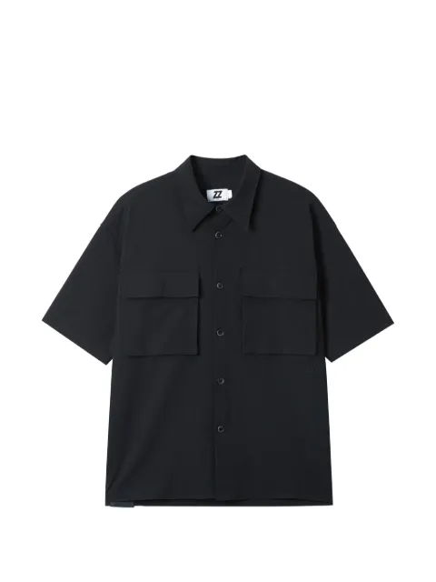 izzue flap-pocket short -leeve shirt Black IZXSRM00413X