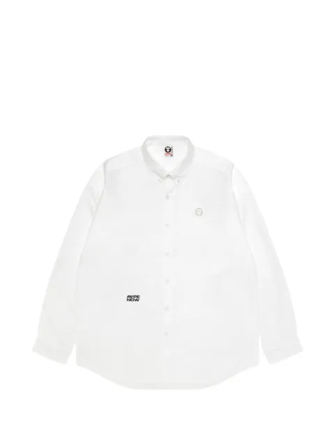 AAPE BY *A BATHING APE® logo embroidered shirt White AST8555XXQ