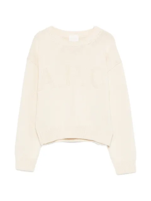 A.P.C. logo sweater Neutrals COGTXF23492