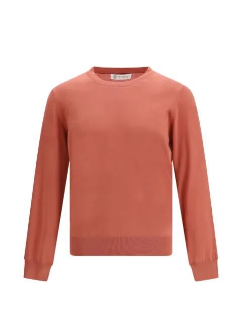 Brunello Cucinelli crew-neck sweater Orange M2900100CIJ11