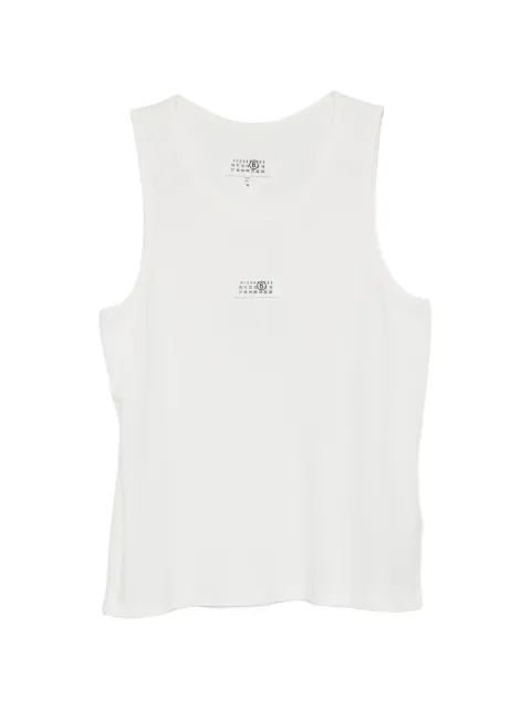 MM6 Maison Margiela logo tank tops White SH0NL0007M20054