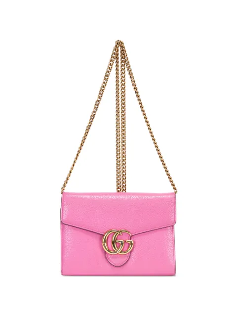 Gucci Pre-Owned Marmont chain crossbody bag Pink 4012322067