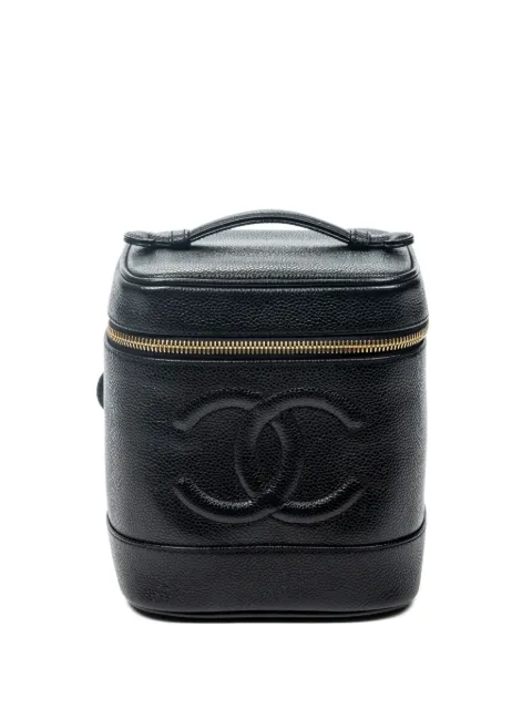 CHANEL Pre-Owned logo-detail cosmetic bag Black 5132418
