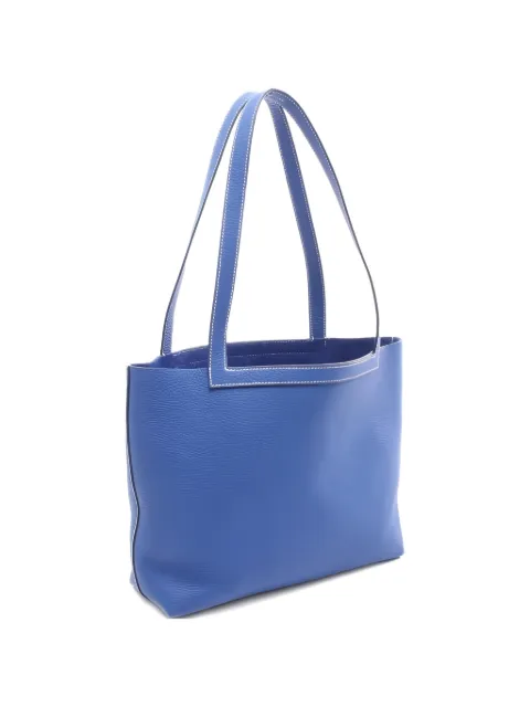 Hermès Pre-Owned 2022 31 Cabasselier leather shoulder bag Blue 1041445U