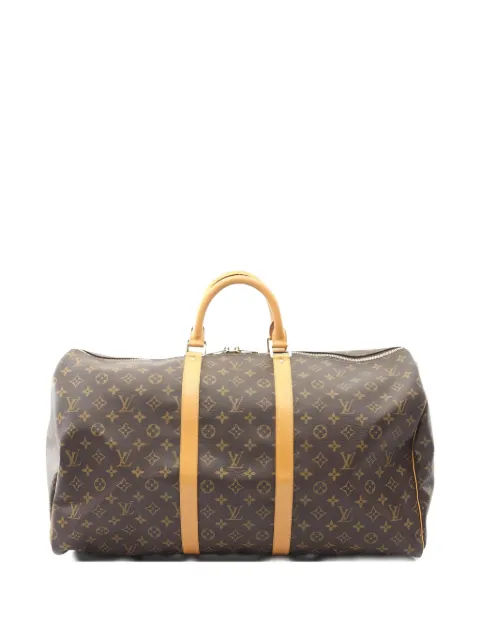 Louis Vuitton Pre-Owned 1998 55 Keepall monogram Boston luggage Brown 1041118SP0918