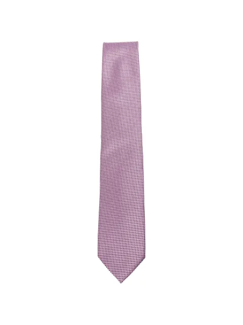 TOM FORD logo-patch tie Pink STE001S0218