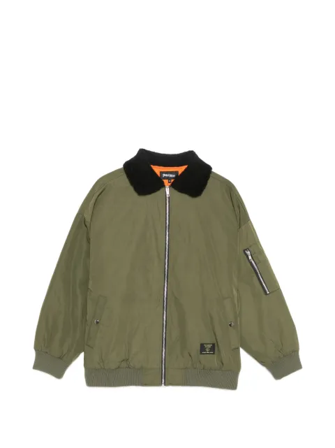 PEACE AND AFTER zipped embroidered jacket Green PA25AWJK02KHA