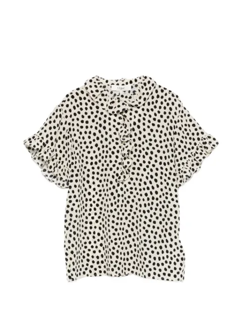 Chloé ruffled-neck blouse Neutrals CH26SHT33306