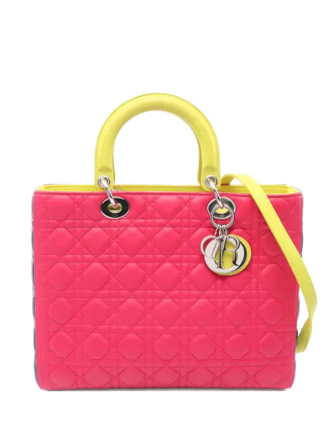 Christian Dior Pre-Owned Canage leather tote bag Pink 1040823