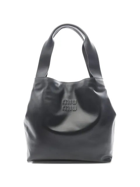 Miu Miu Pre-Owned 2010s leather shoulder bag Black 1037734