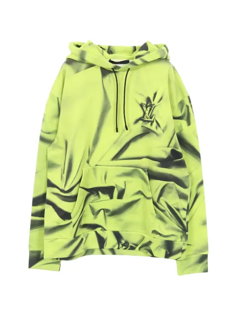 Louis Vuitton Pre-Owned graphic-print hoodie Yellow 1040664