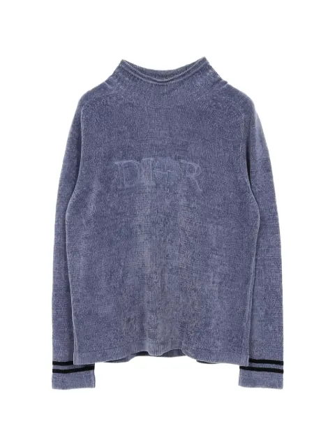 Christian Dior Pre-Owned logo-detail sweater Blue 1039731