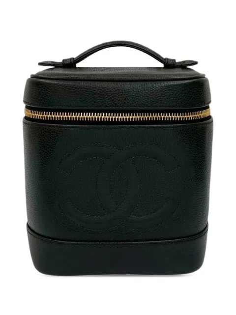 CHANEL Pre-Owned 1994-1996 CC Caviar Case vanity bag Black A09XJMY93F6N9O7I