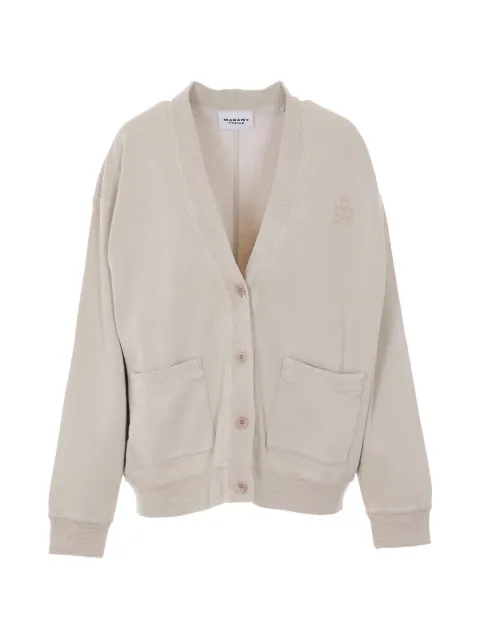 MARANT ÉTOILE embroidered V-neck cardigan Neutrals VE0659FAD1M06E23SD