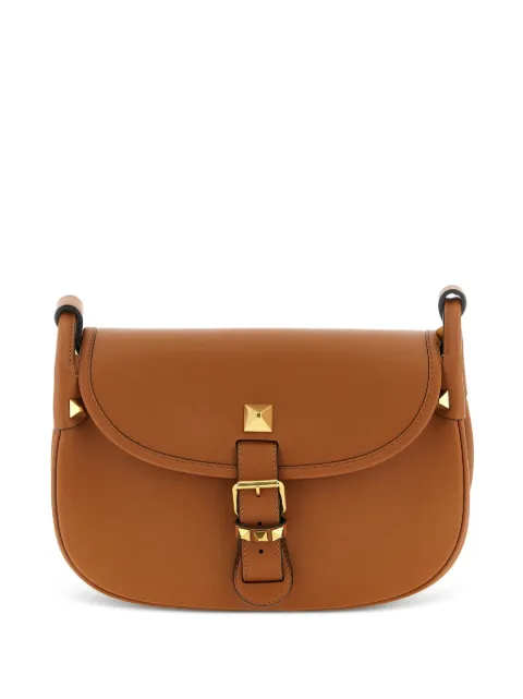 Valentino Garavani medium Flaneuse stud-appliqué leather cross-body bag Brown WB0T06FEF