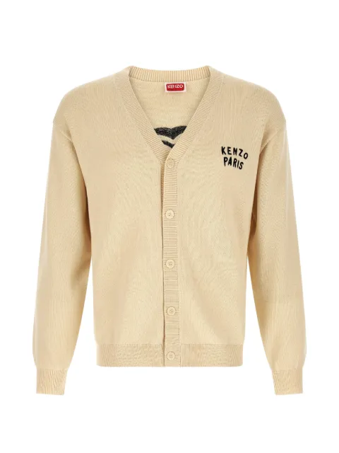 Kenzo boke-heart V-neck cardigan Neutrals FG55CA7843LN