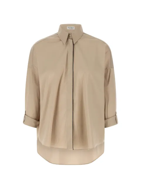 Brunello Cucinelli button cotton shirt Neutrals M0091MA636C9272