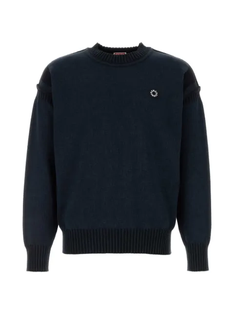 Kenzo logo-embroidered jumper Blue FG55PU7793LL