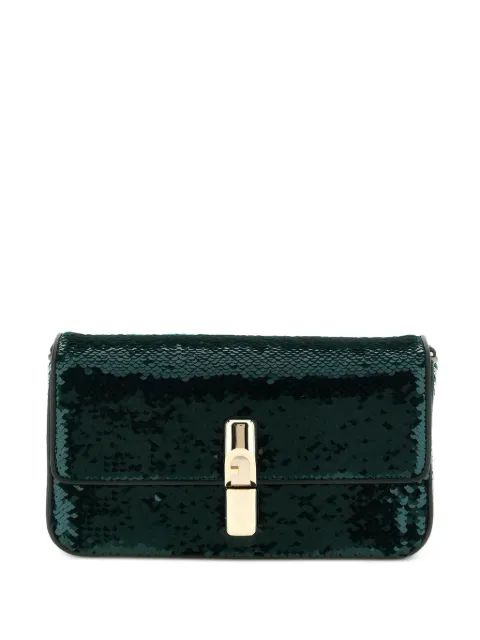 Furla small Iride sequined flap cross-body bag Green WB01950BX13774491S