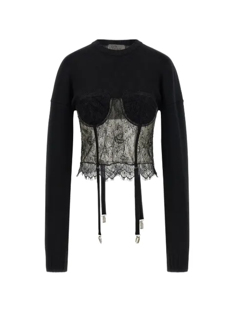 Giuseppe Di Morabito long-sleeve lace sweater Black 06PSKNT3891640499