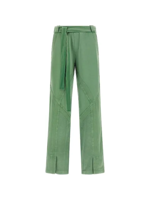 The Attico front-split trousers Green 260WCP00292