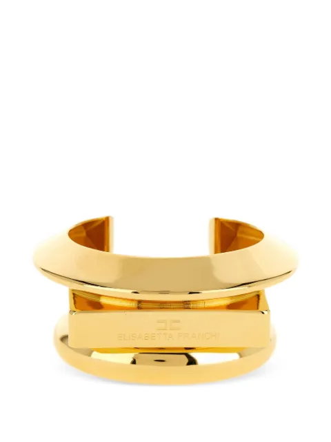 Elisabetta Franchi logo-detail cuff bracelet Gold BC05B61E2