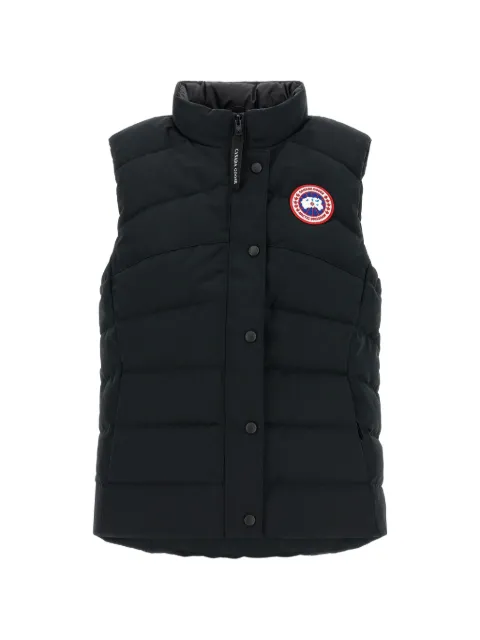Canada Goose quilted logo patch vest Black 2836L