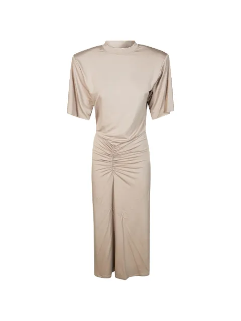 THE ANDAMANE ruched midi dress Neutrals T190179A