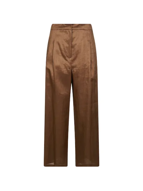 Max Mara pleat-detail trousers Brown 2616131012600