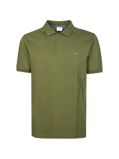 Sun68 contrast-trim polo shirt Green A36111