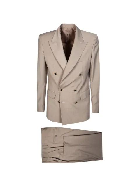 MARSEM double-breasted six-button suit Neutrals AB8280SS26T218