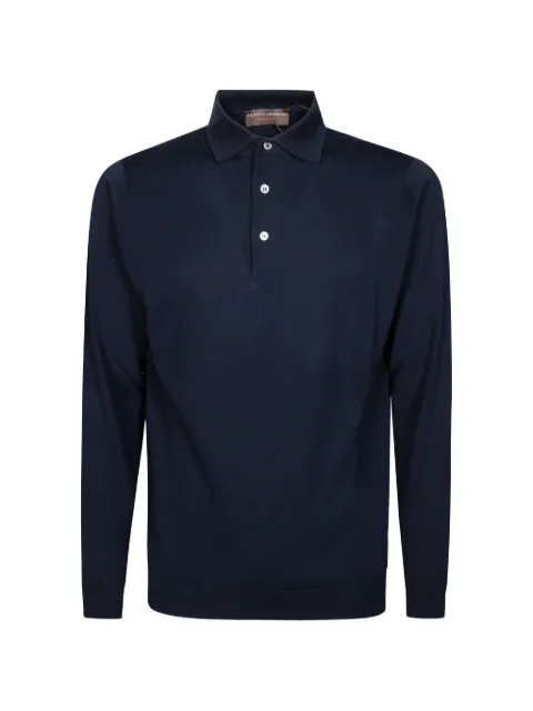 Filippo De Laurentiis long-sleeve polo shirt Blue PL1MLPARBCR14R