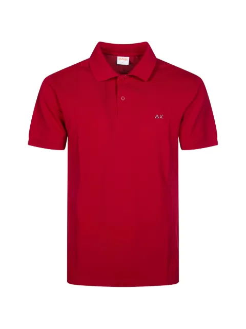 Sun68 logo-embroidery polo shirt Red A36115