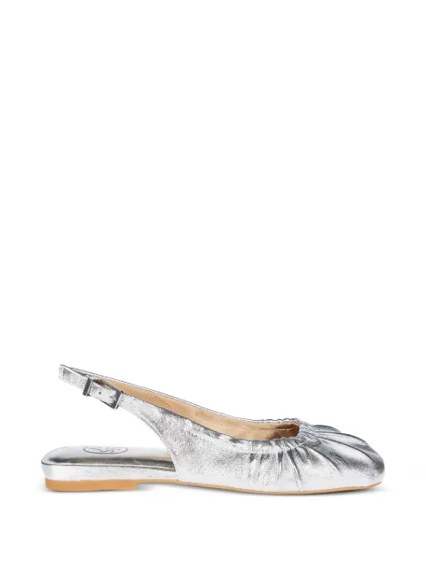 Ash Bibi ruched slingback pumps Silver BIBI03