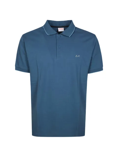 Sun68 contrasting-trims polo shirt Blue A36111