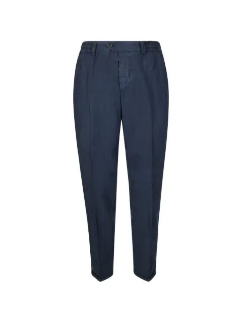 PT Torino pleated cotton trousers Blue CORTRBB30RWLSD61