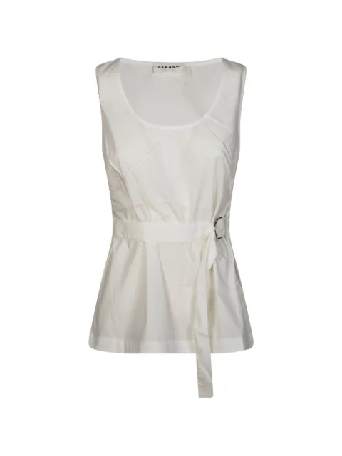 P.A.R.O.S.H. embroidery belt-detail blouse White D311737NINJA26