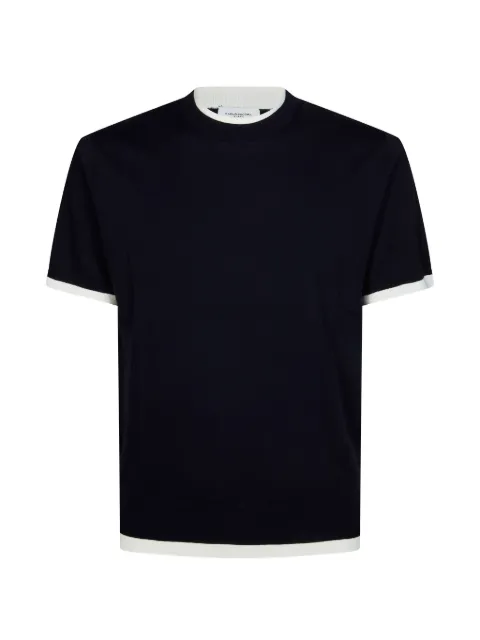 Paolo Pecora contrasting-trim T-shirt Blue A011F100
