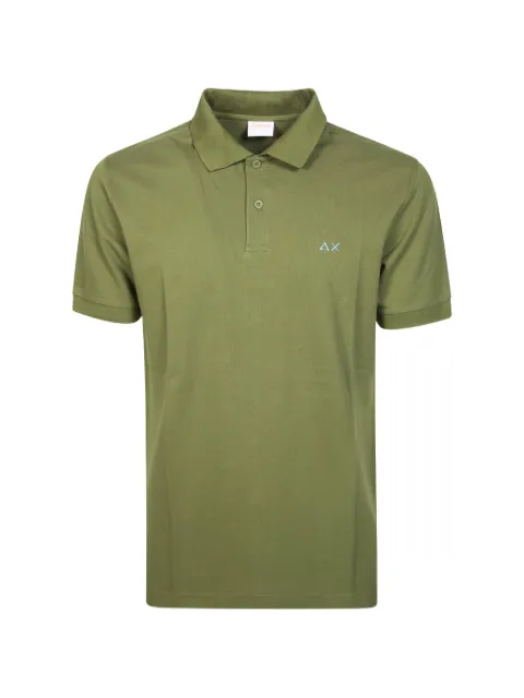 Sun68 paisley-print collar polo shirt Green A36115