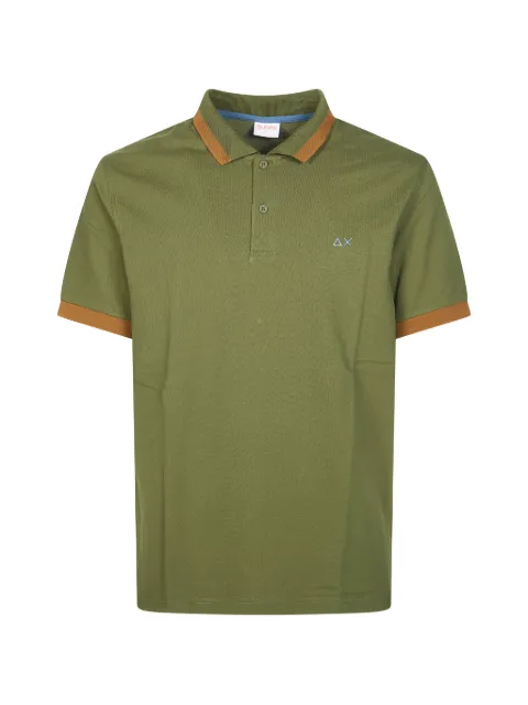 Sun68 contrasting-trim polo shirt Green A36112