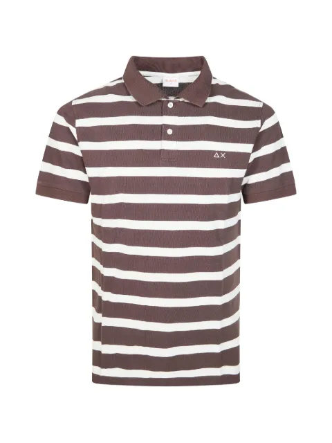 Sun68 striped polo shirt Brown A36128