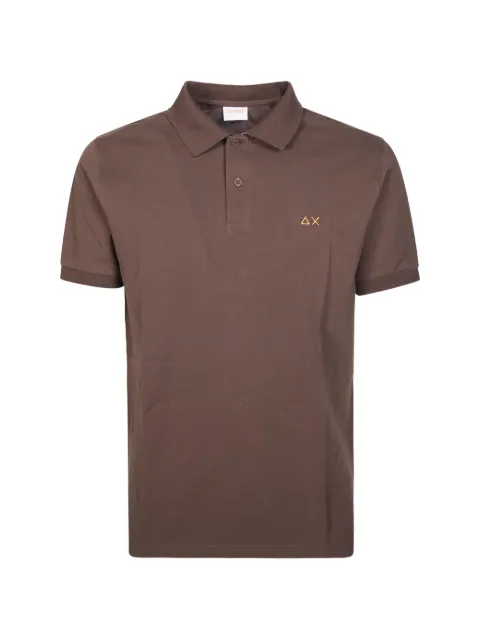 Sun68 bandana-collar polo shirt Brown A36115