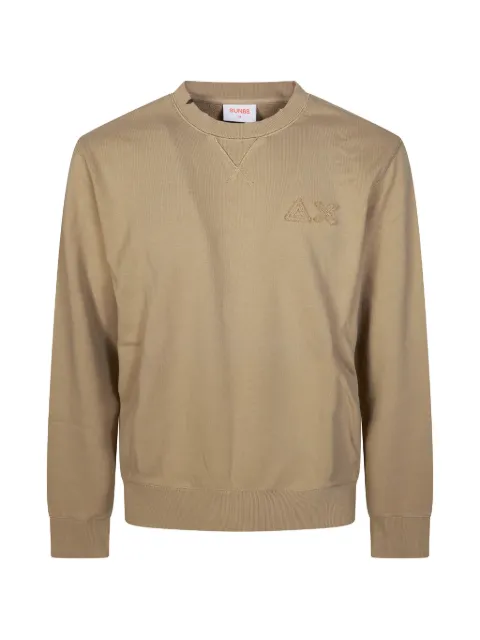 Sun68 appliqué crew neck sweatshirt Neutrals F36120