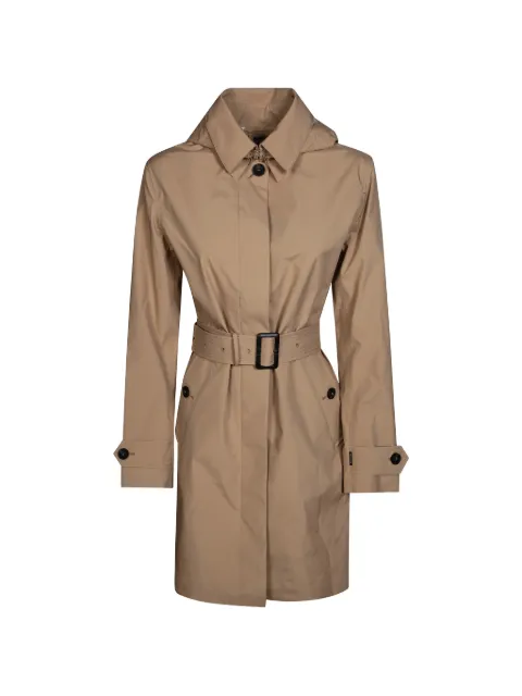 Save The Duck belted hooded trench coat Neutrals D42151WGRIN22