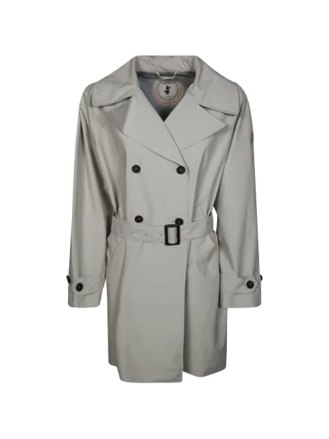 Save The Duck Livia double-breasted belted raincoat Grey D42662WDARK22
