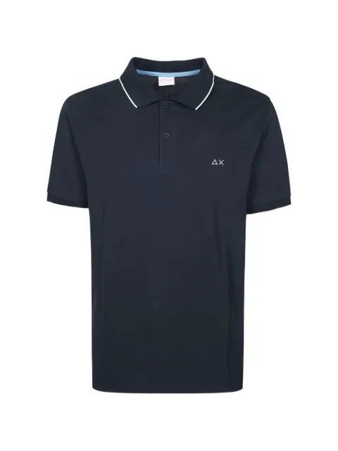 Sun68 contrast-trim polo shirt Blue A36111