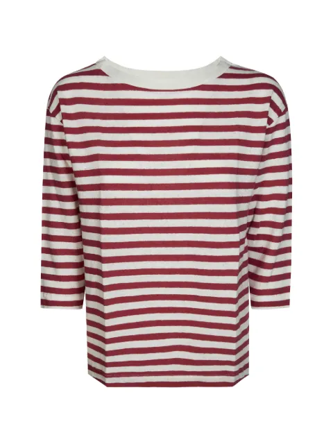 Majestic Filatures boat-neck striped T-shirt Red M611FT1149