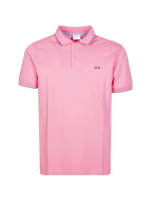 Sun68 contrast-trim polo shirt Pink A36111