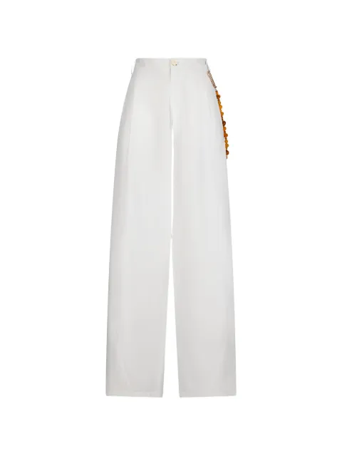 DARKPARK Phebe wide-leg trousers White WTR36FAC162